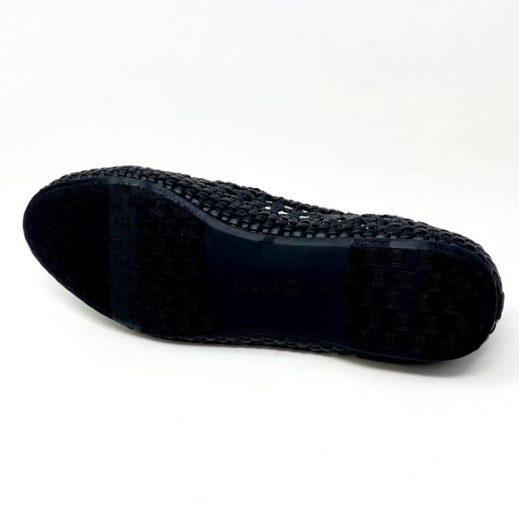 Birdies The Starling Black Woven Womens Slip On Vegan Leather Loafers - Picture 5 of 5